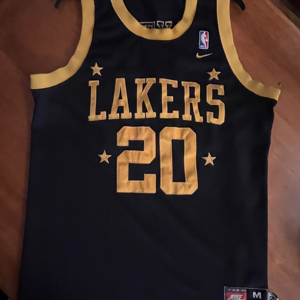 2004 Gary Payton Nike Lakers Jersey - Black and Gold
